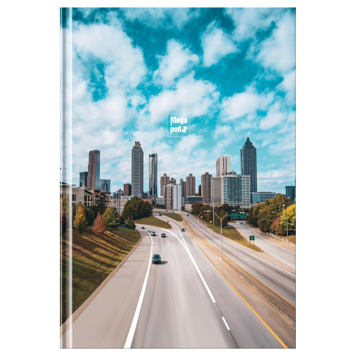 Ежедневник недатированный А5, 136л., 7БЦ BG "Megapolis", глянцевая ламинация