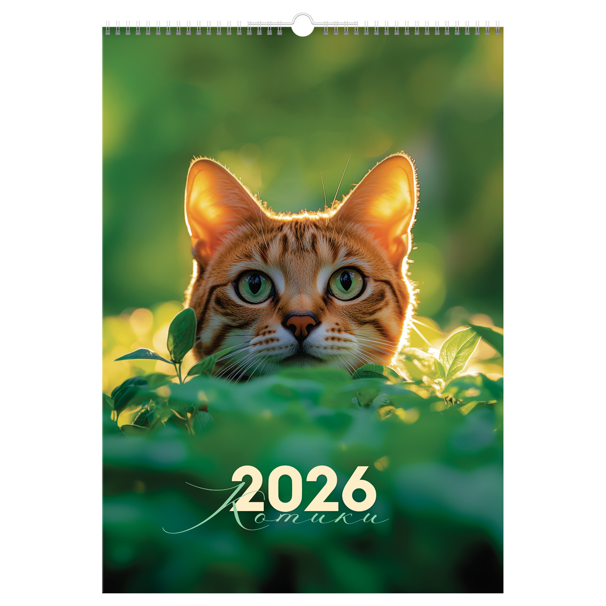 Календарь настенный перекидной на гребне, 340*480 мм 6л. BG "Коты", 2026г.