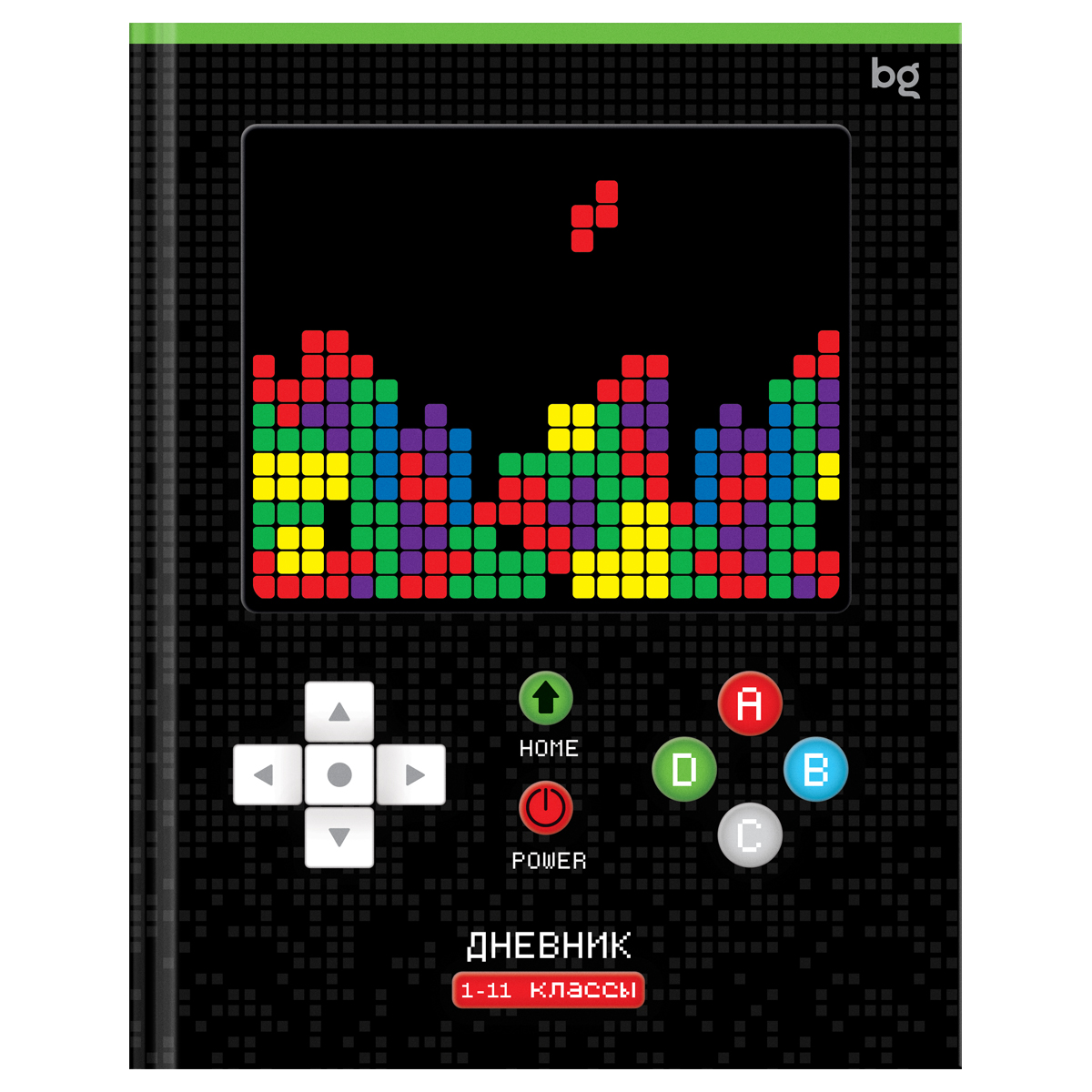 Дневник 1-11 кл. 40л. (твердый) BG "Тетрис", глянцевая ламинация