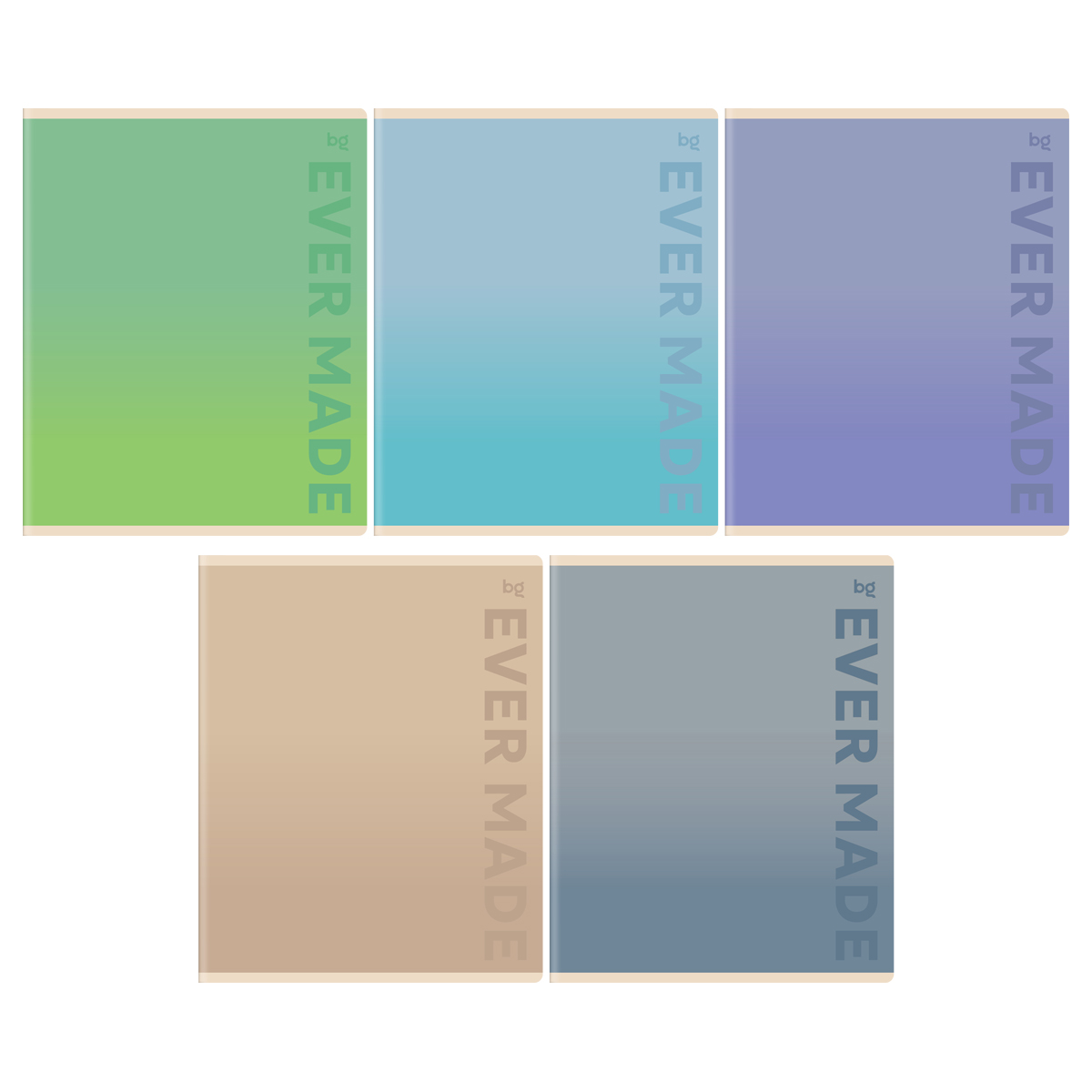 Тетрадь 48л., А5, клетка BG "Ever made", глянцевая ламинация