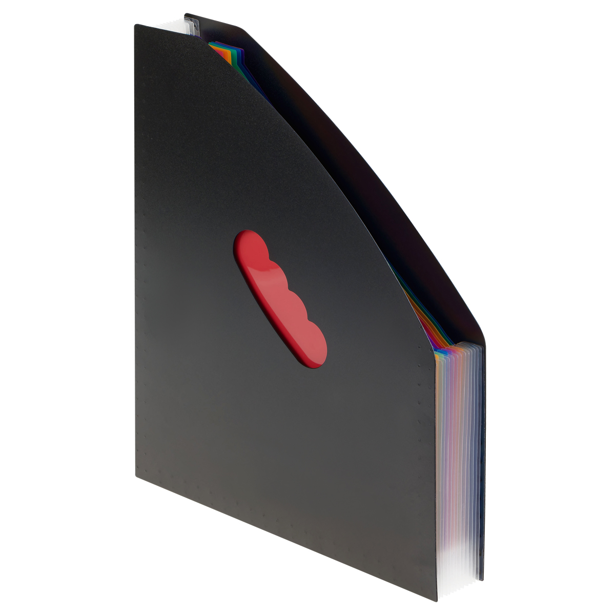 Лоток-органайзер для хранения документов СТАММ А4, 13 отделений,  черный