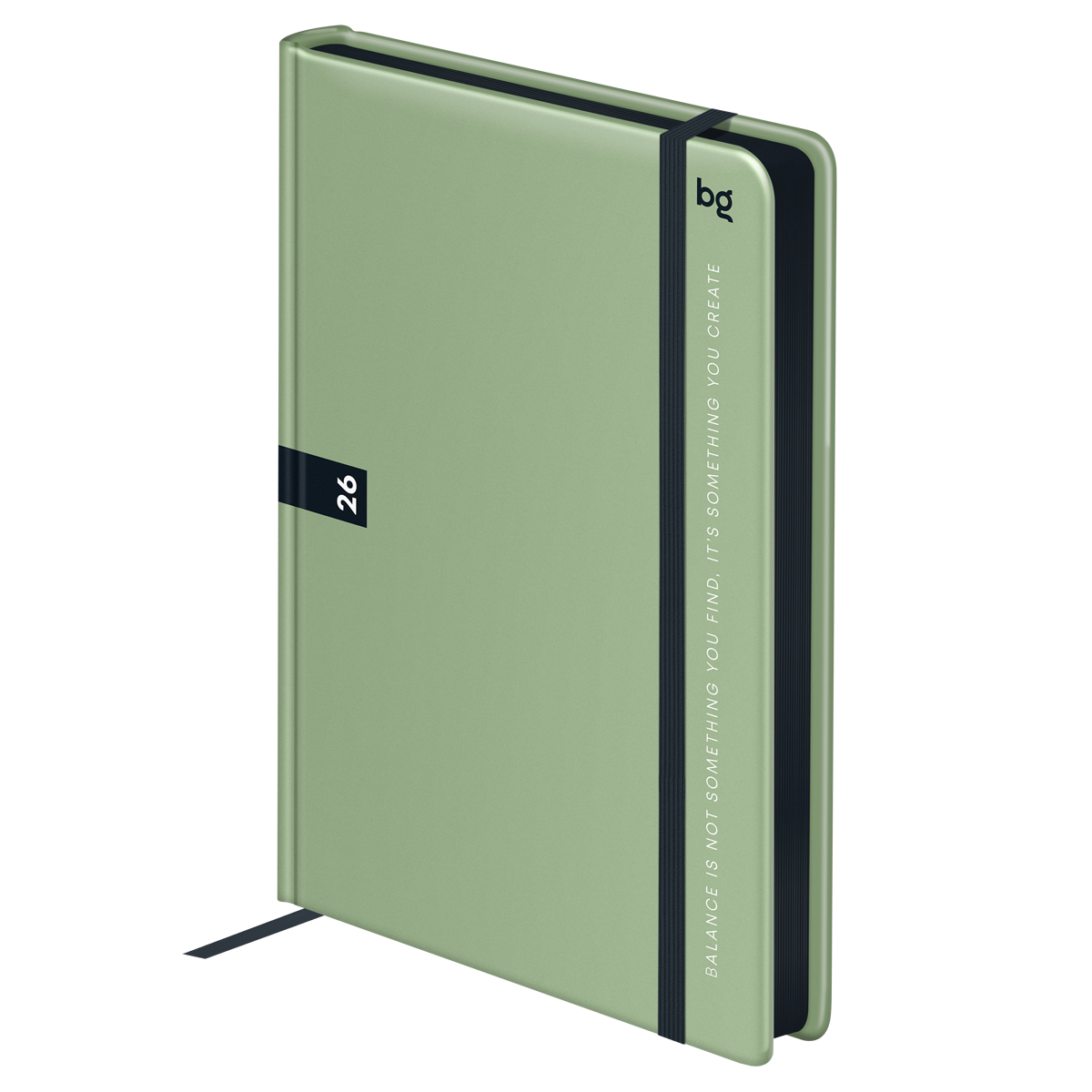 Ежедневник датированный 2026, А5, 7БЦ BG"Monochrome. Matcha", мятный, soft touch