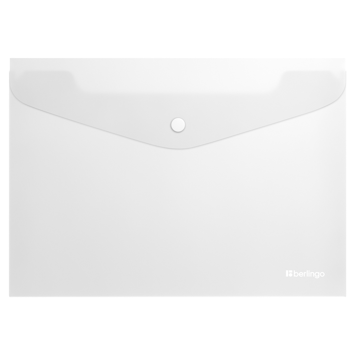 Папка-конверт на кнопке Berlingo "Soft Touch", А4, 200мкм, софт-тач, прозрачная