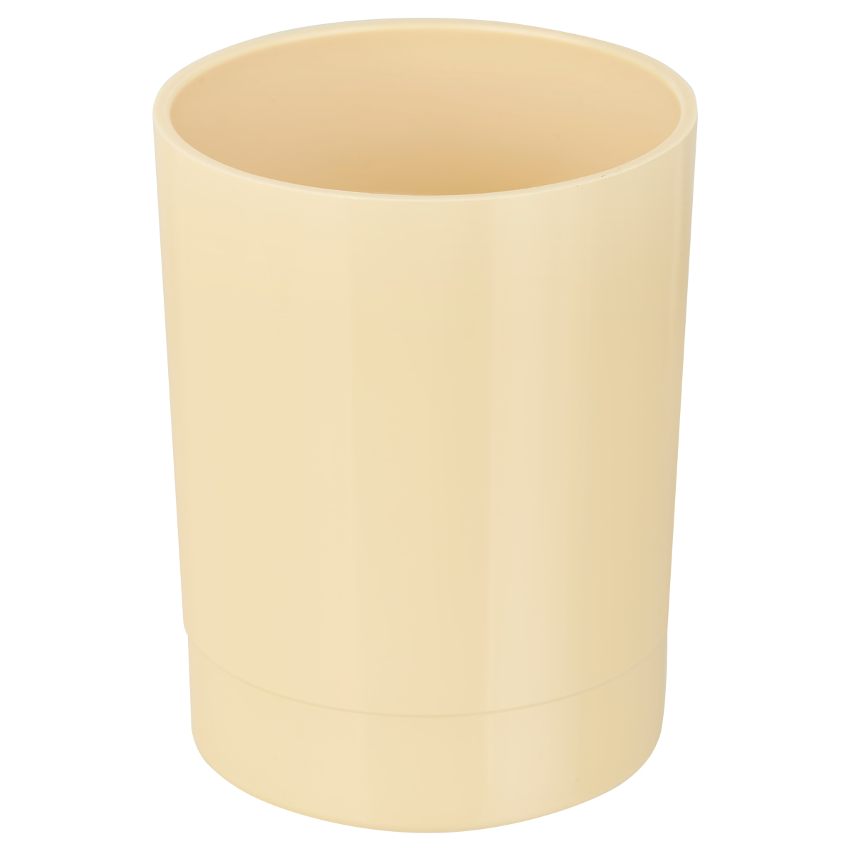 Подставка-стакан СТАММ "Лидер", пластиковая, круглая, бежевая