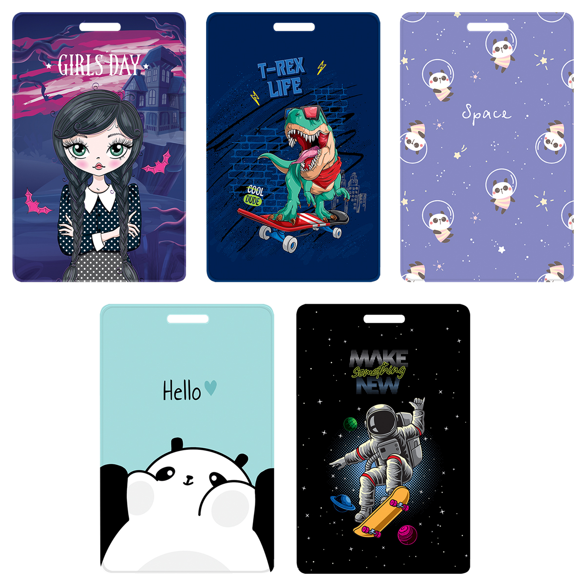 Обложка-карман для карт и пропусков OfficeSpace "My Friends", 95*65мм, ПВХ