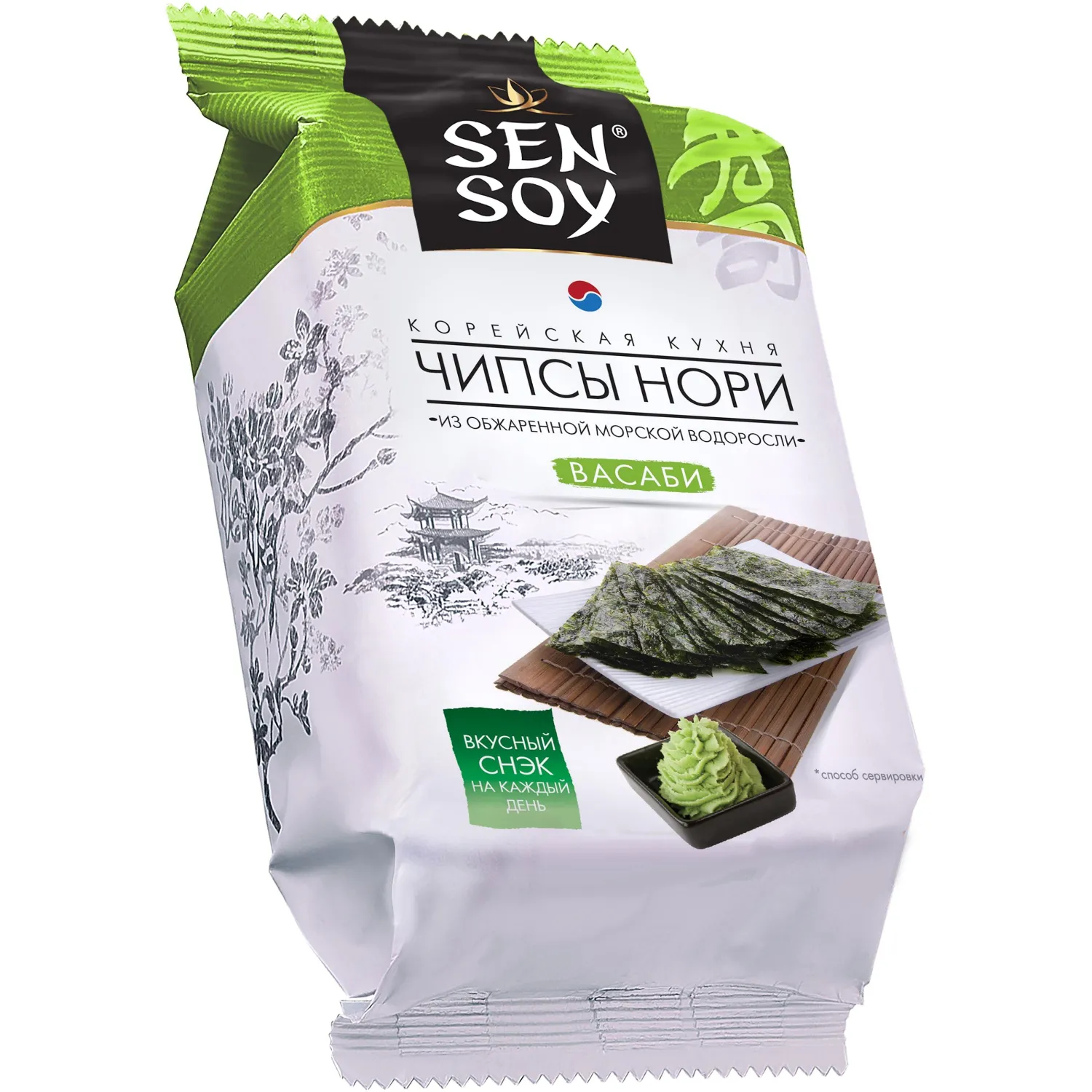 Чипсы-нори СЭНСОЙ Wasabi 4,5гx18шт/уп