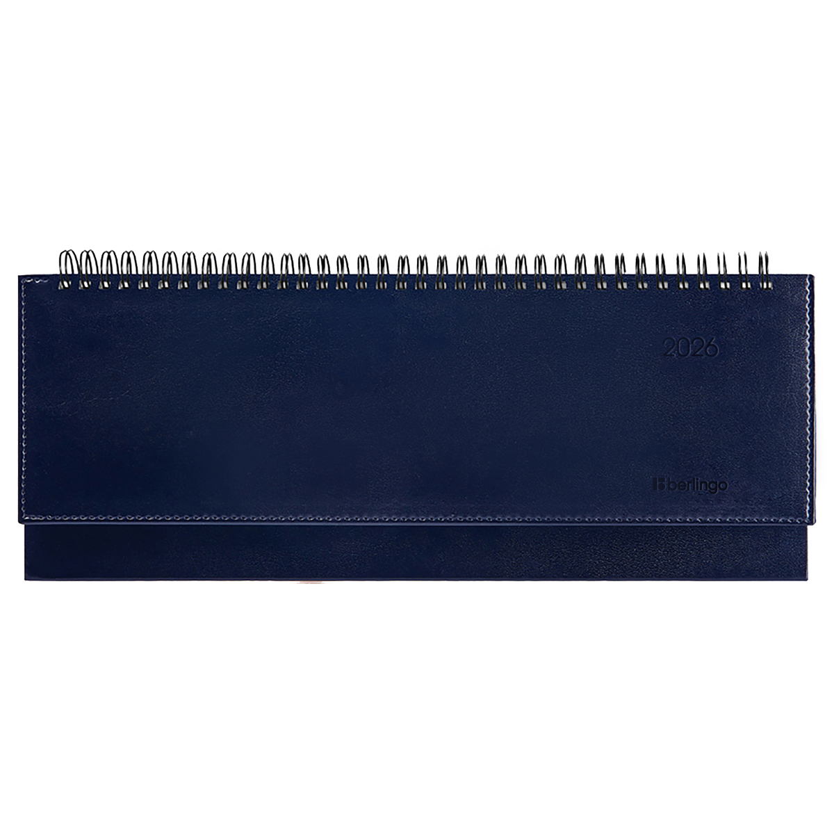 Планинг датированный 2026г., 64л., 330*130мм, кожзам, Berlingo "Silver Pristine", синий