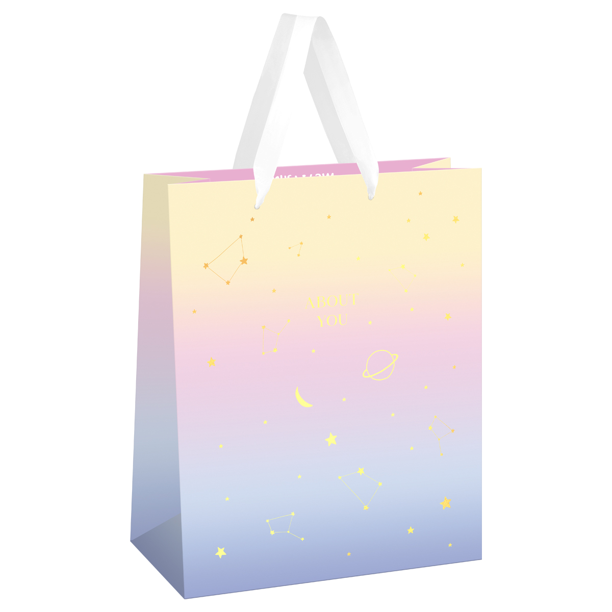 Пакет подарочный 26*32*12см MESHU "Universe", фольга,  матовая ламинация