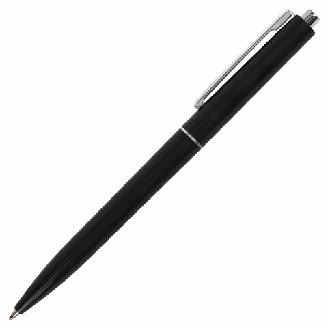 Ручка шариковая автоматическая ОФИСМАГ M17, СИНЯЯ, корпус черный, стандартный узел 0,7 мм, линия письма 0,5 мм, 144159