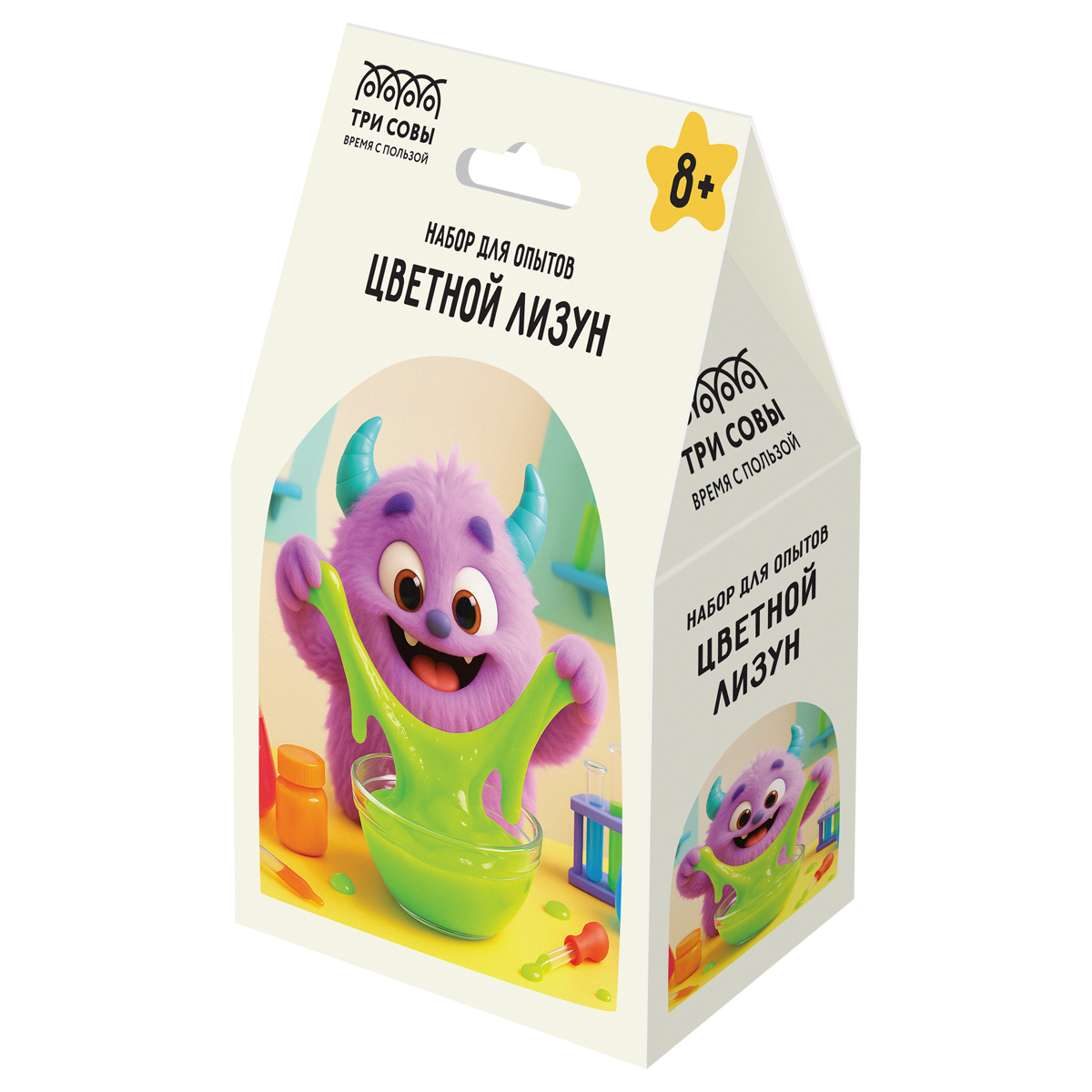 Набор для проведения опытов ТРИ СОВЫ "Цветной лизун"