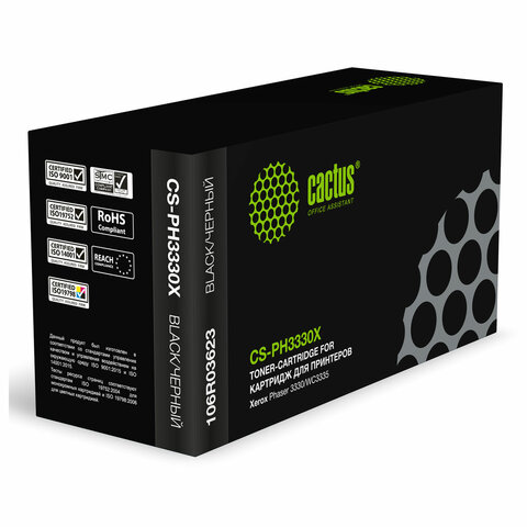 Картридж лазерный CACTUS (CS-PH3330X) для Xerox Phaser 3330/WC3335, ресурс 15000 стр.