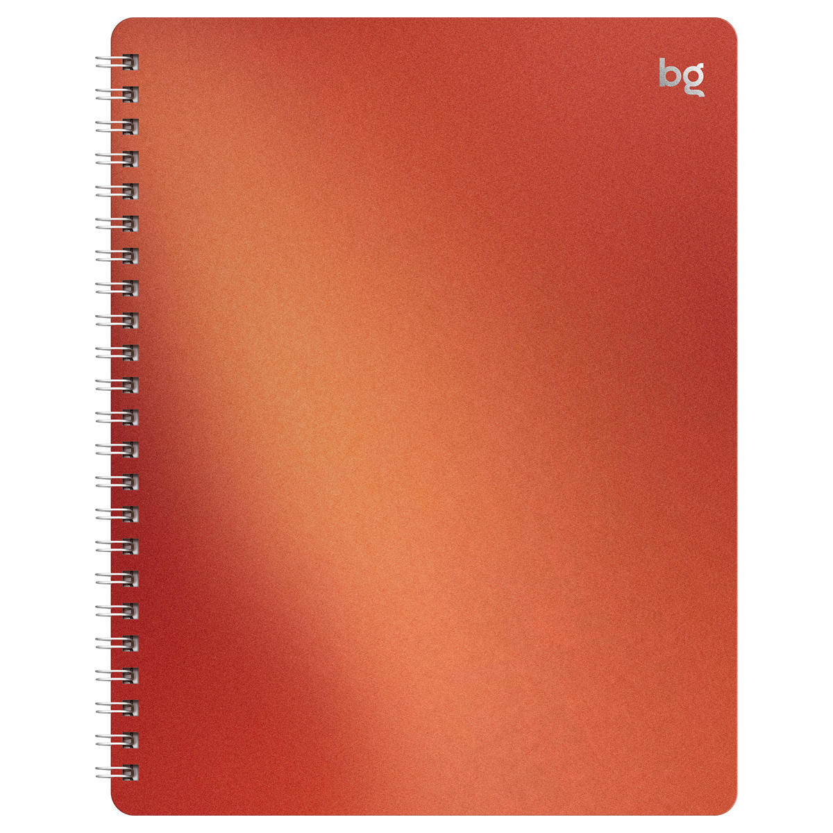 Тетрадь 80л., клетка на гребне BG "Сияние", пластиковая обложка, оранжевый