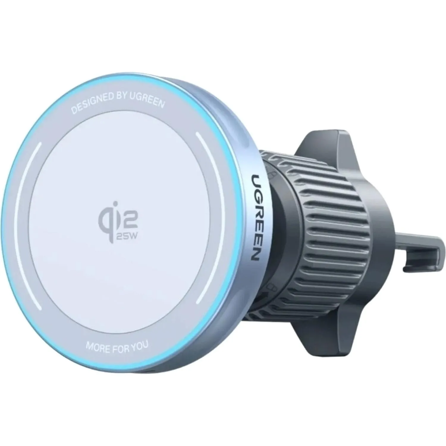 Зарядное устройство UGREEN W758(55967)беспр.MagFlow 25W Qi2.2 сереб-голуб