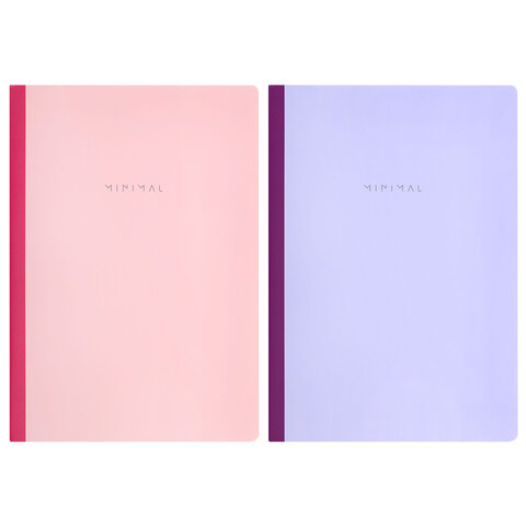 Тетрадь А4 96 л. BRAUBERG, на сшивке с корешком, клетка, обложка картон, "Minimal Pastel", 405282