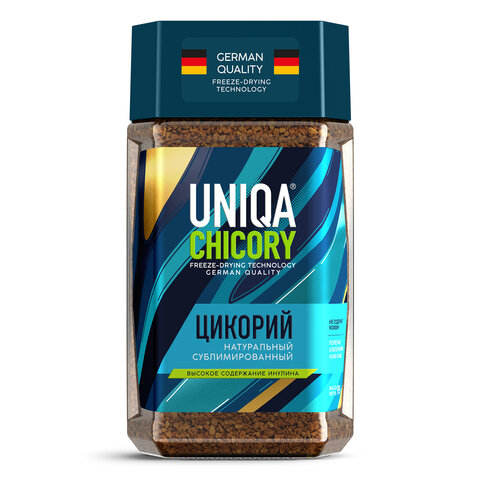 Цикорий UNIQA сублимированный 95 г, стеклянная банка