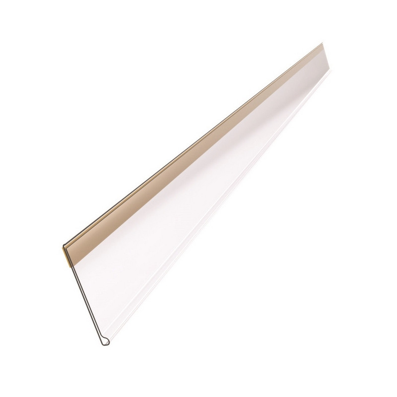 Ценникодержатель полочный DBR39 прозр., самоклеющийся 1000мм, 100 шт/уп