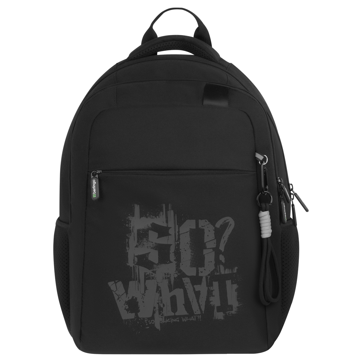 Рюкзак Berlingo ErgoStyle "So what?" 39,5*28*15см, 2 отделения, 3 кармана, эргономичная спинка