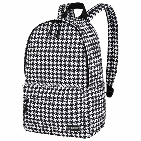 Рюкзак HEIKKI POSITIVE (ХЕЙКИ) универсальный, карман-антивор, "Houndstooth", 42х28х14 см, 273857