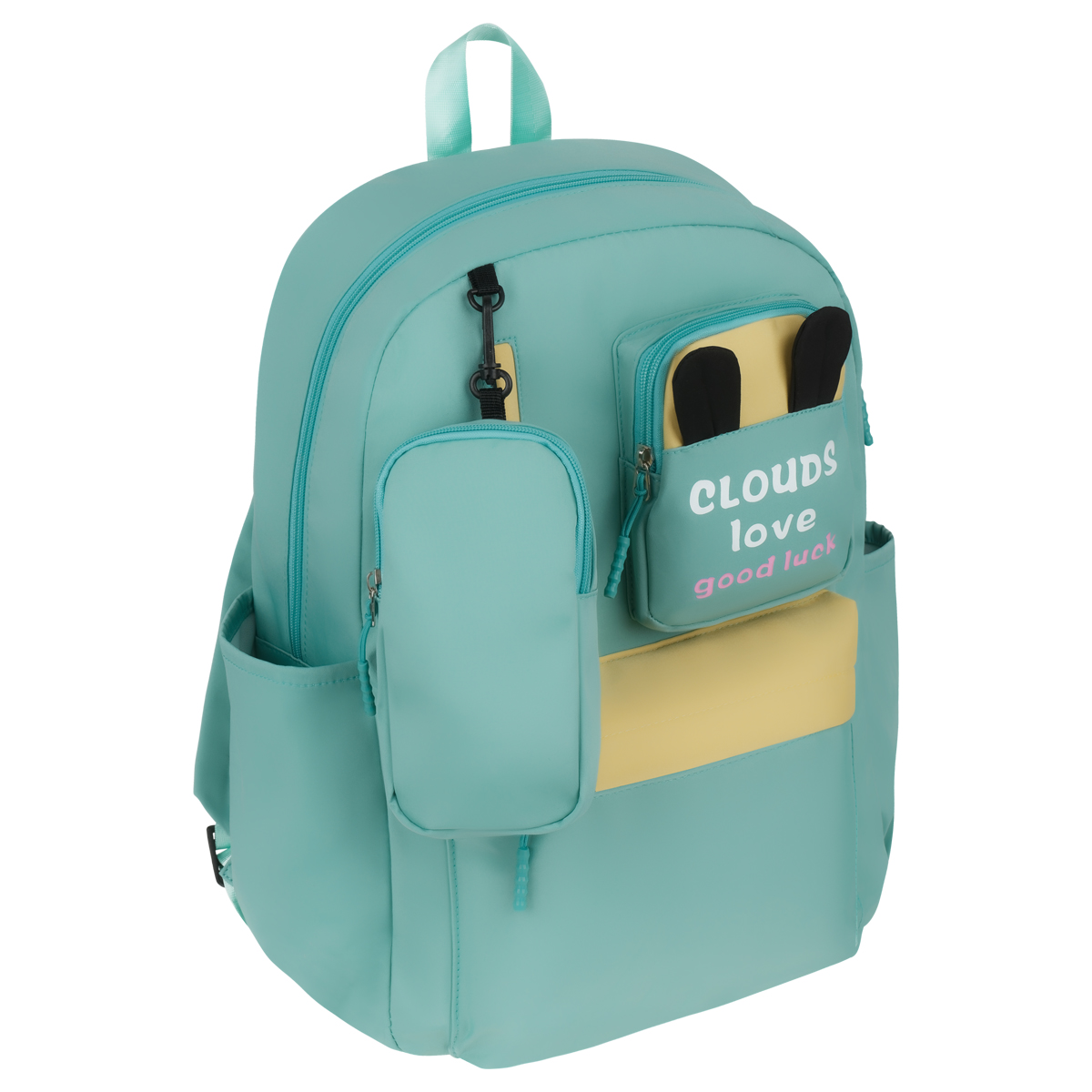 Рюкзак MESHU "Cloud green", 43*30*13см, 1 отделение, 5 карманов, уплотненная спинка,  в комплекте пенал 20*6см