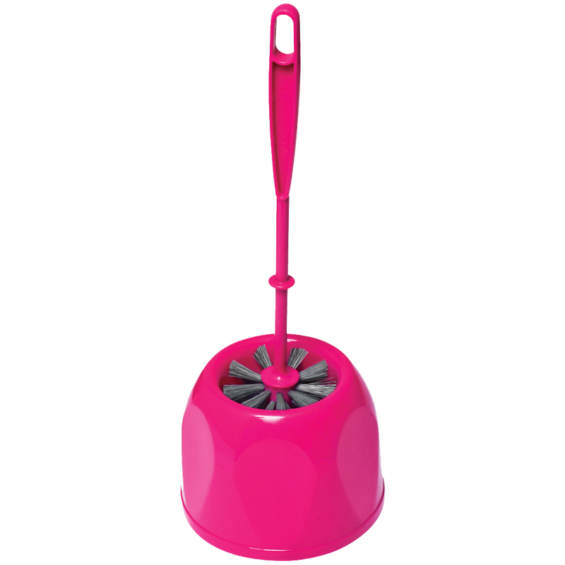 Ерш для унитаза York, с подставкой, 16*39см, пластмасса, ассорти