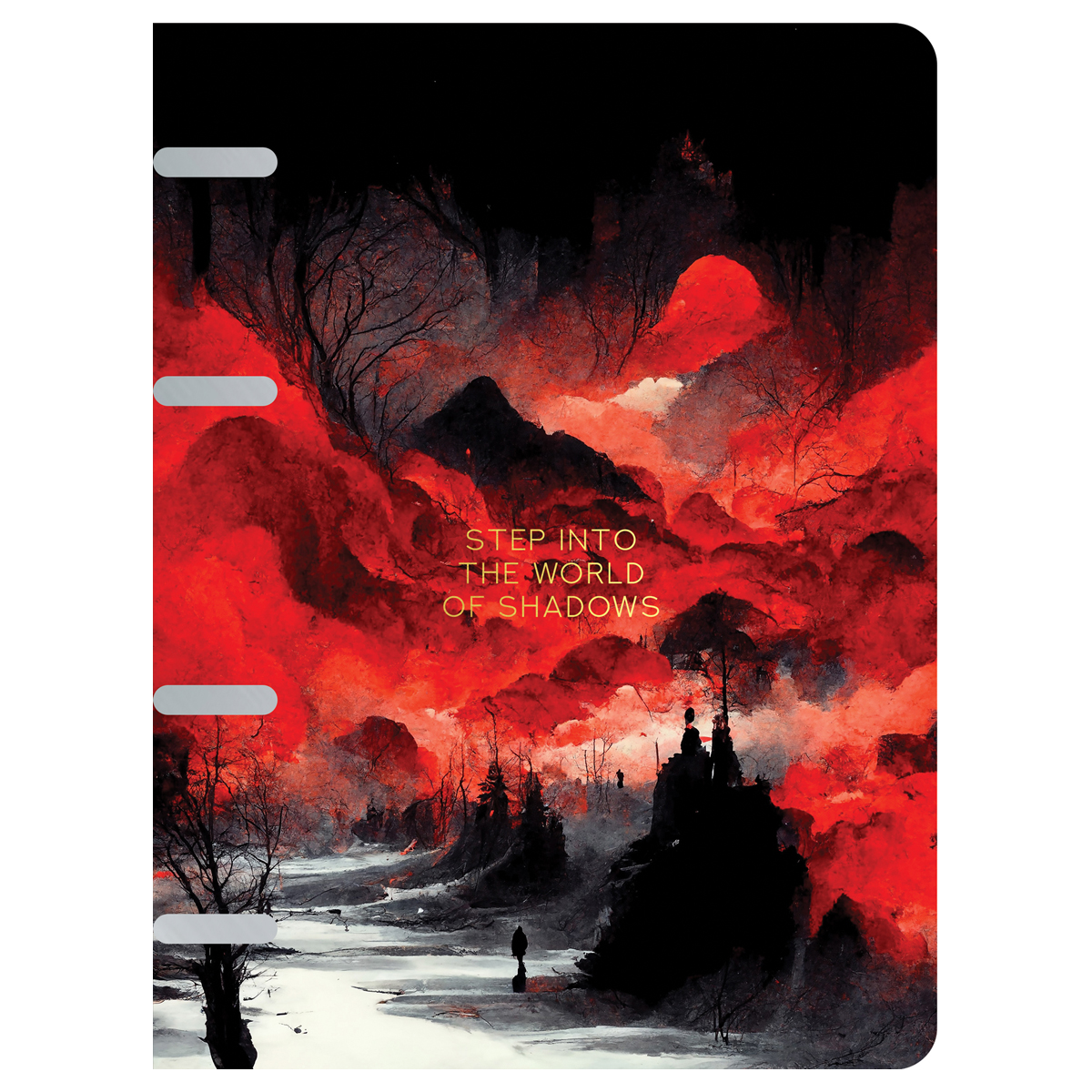 Тетрадь на кольцах А5, 80л. ЛАЙТ, кожзам, Greenwich Line "Мир теней", тон. блок