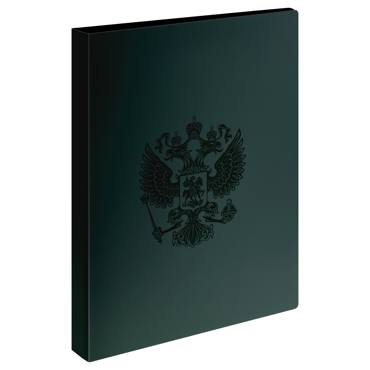 Папка с 60 вкладышами СТАММ "Герб" А4, 21мм, 700мкм, пластик, изумруд