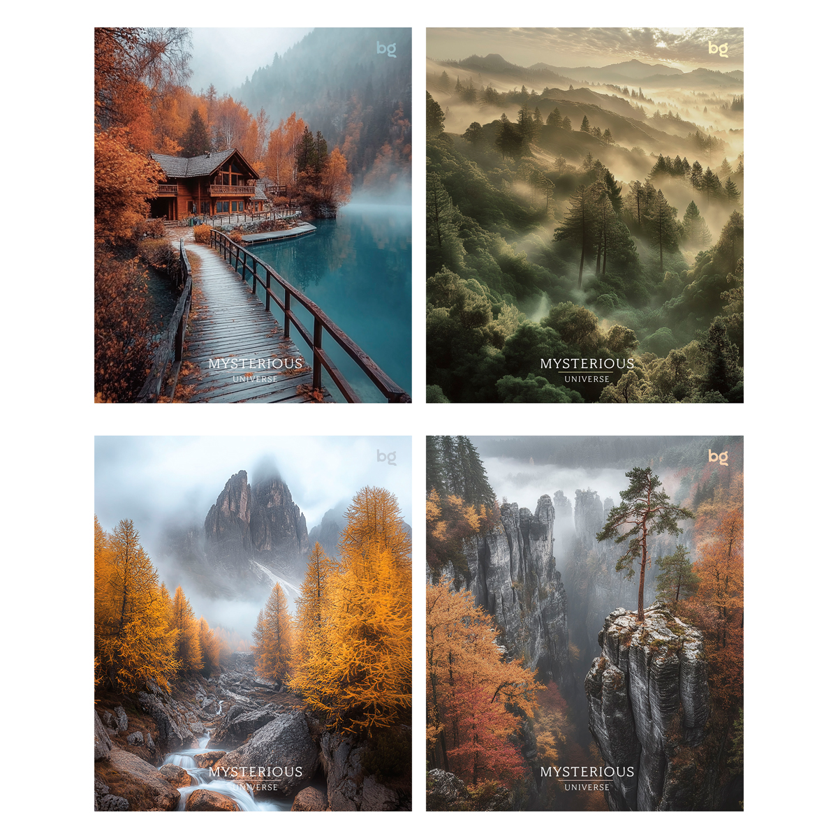 Тетрадь 48л., А5, клетка BG "Mysterious universe", матовая ламинация