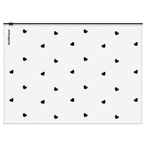 Папка-конверт на молнии ERICH KRAUSE Clear Beauty, A4, прозрачная, 65231