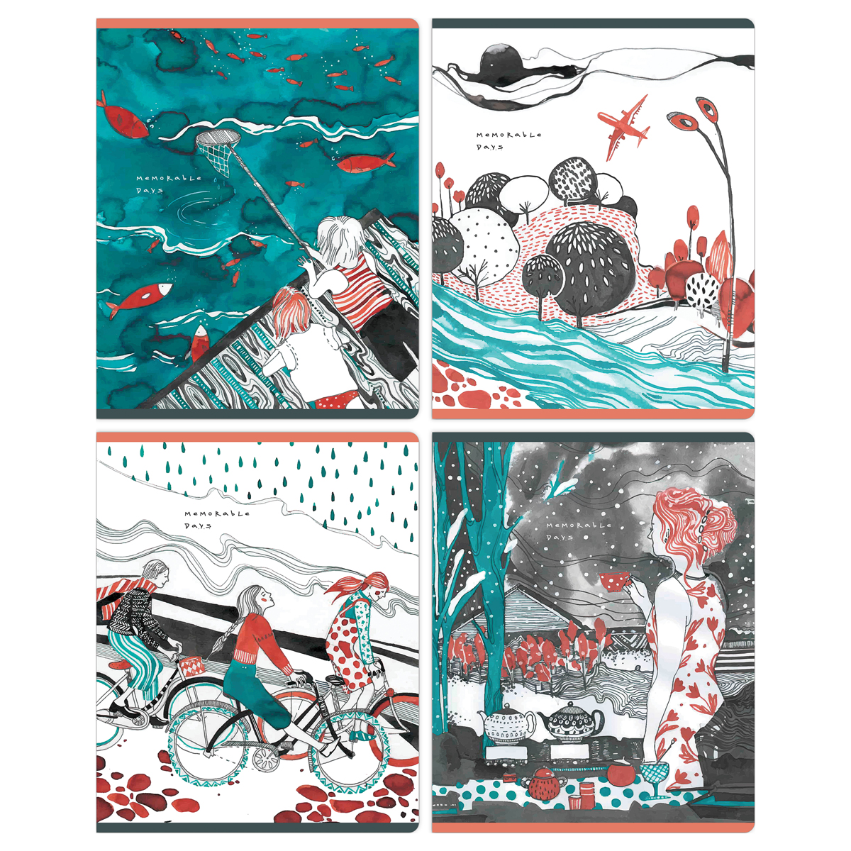 Тетрадь 48л., А5, клетка Greenwich Line "Memorable day", софт-тач, 70г/м2