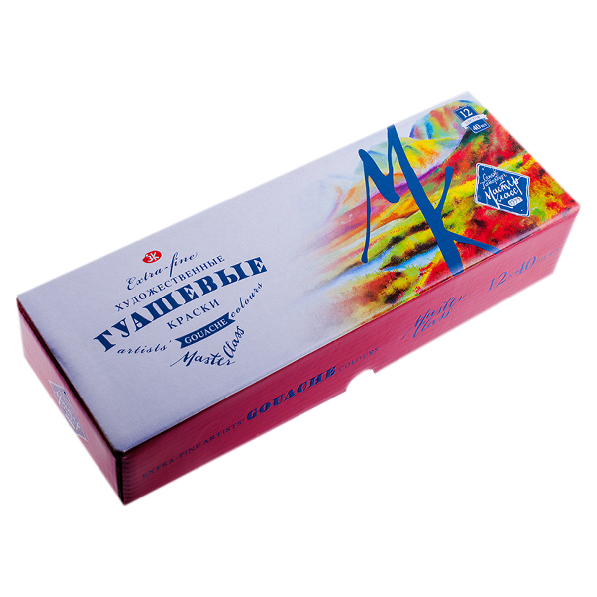 Гуашь художественная Мастер-Класс, 12 цветов, 40мл, картон