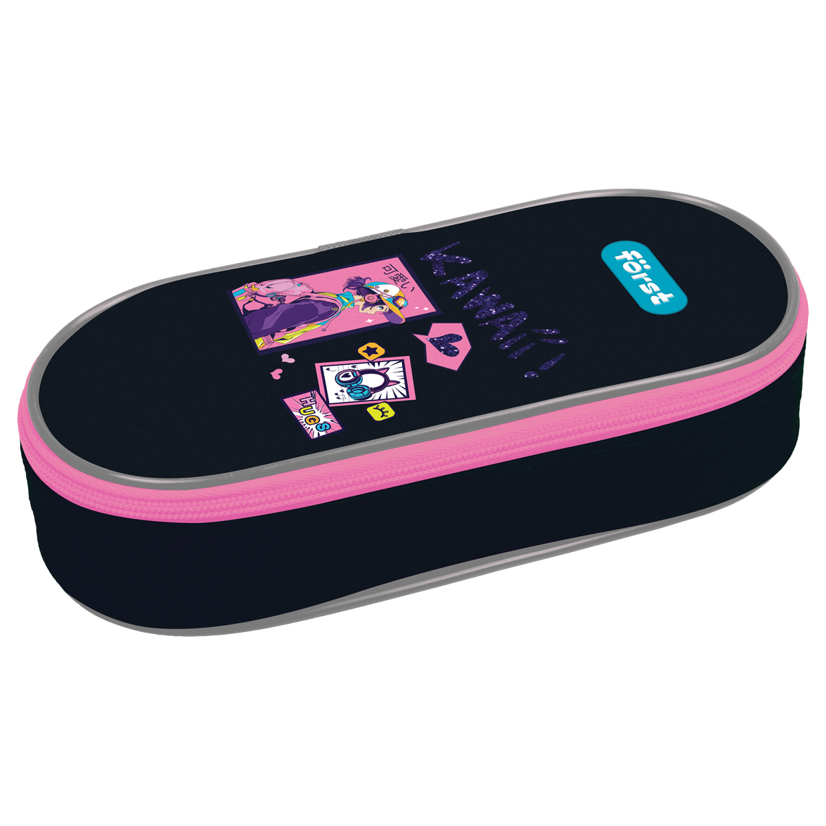 Пенал корпусный 1 отделение, 220*90*45 Först "Kawaii", полиэстер