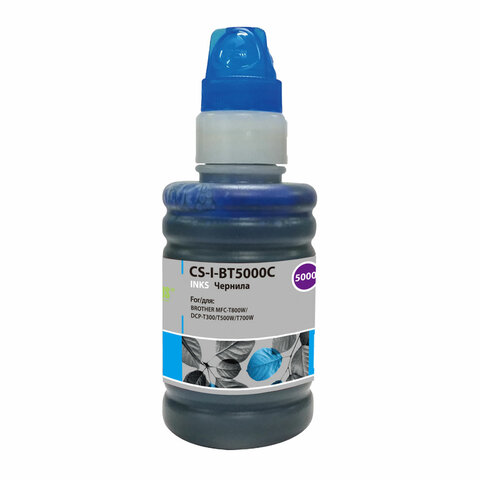 Чернила CACTUS (CS-I-BT5000C) для Brother DCP-T300/T500W/T700W/MFC-T800W, голубые, 0,1л