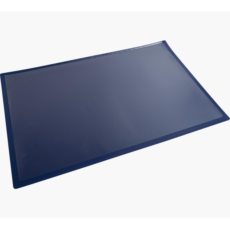 Коврик на стол Exacompta 57,5х37,5см синий с прозрачным листом 29782E