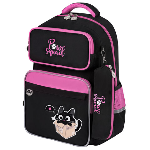 Рюкзак ЮНЛАНДИЯ COMPLETE с пеналом в комплекте, эрго-спинка, "Box cat", 42х29х14 см, 273120