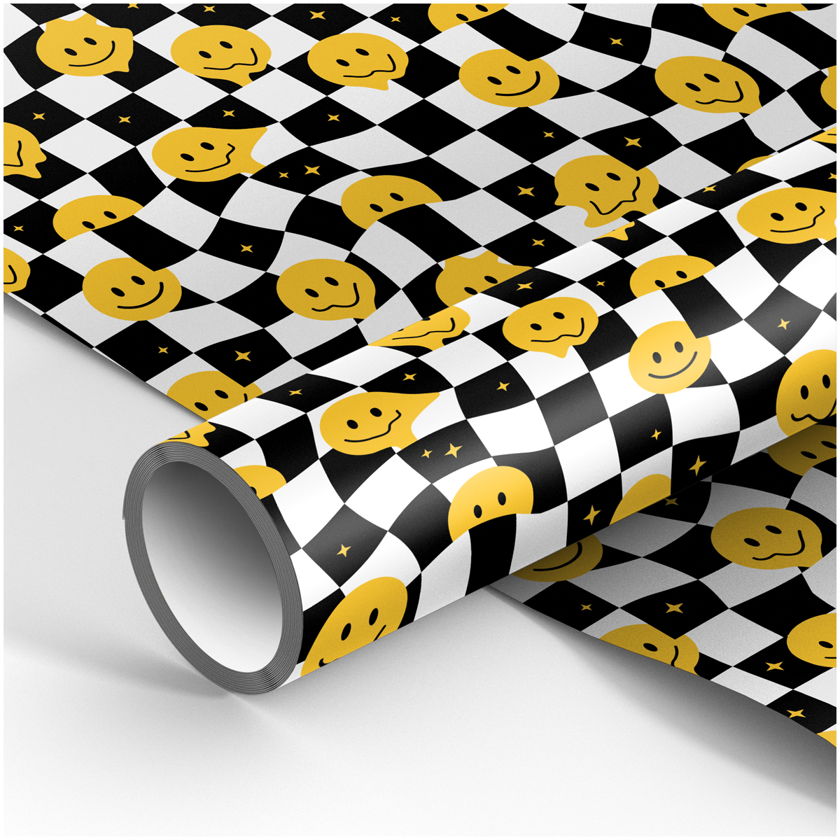 Упаковочная бумага глянц. 70*100см, MESHU "Настроение смайла", 80г/м2