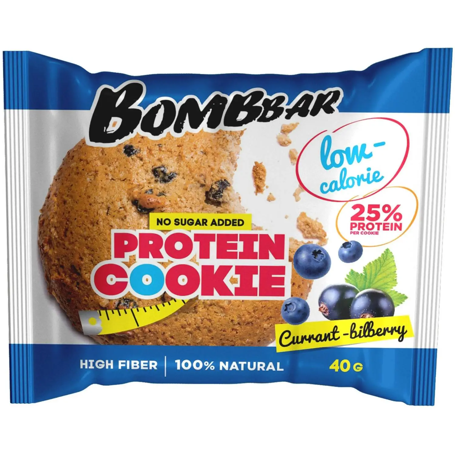 Печенье Bombbar протеиновое низкокаллорийное Смородина-черника, 40г