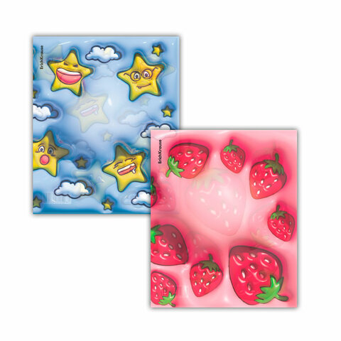 Обложки ПП для тетрадей и дневников ERICH KRAUSE "Bouncy", КОМПЛЕКТ 12 шт., 80 мкм, 212х347 мм, 63505