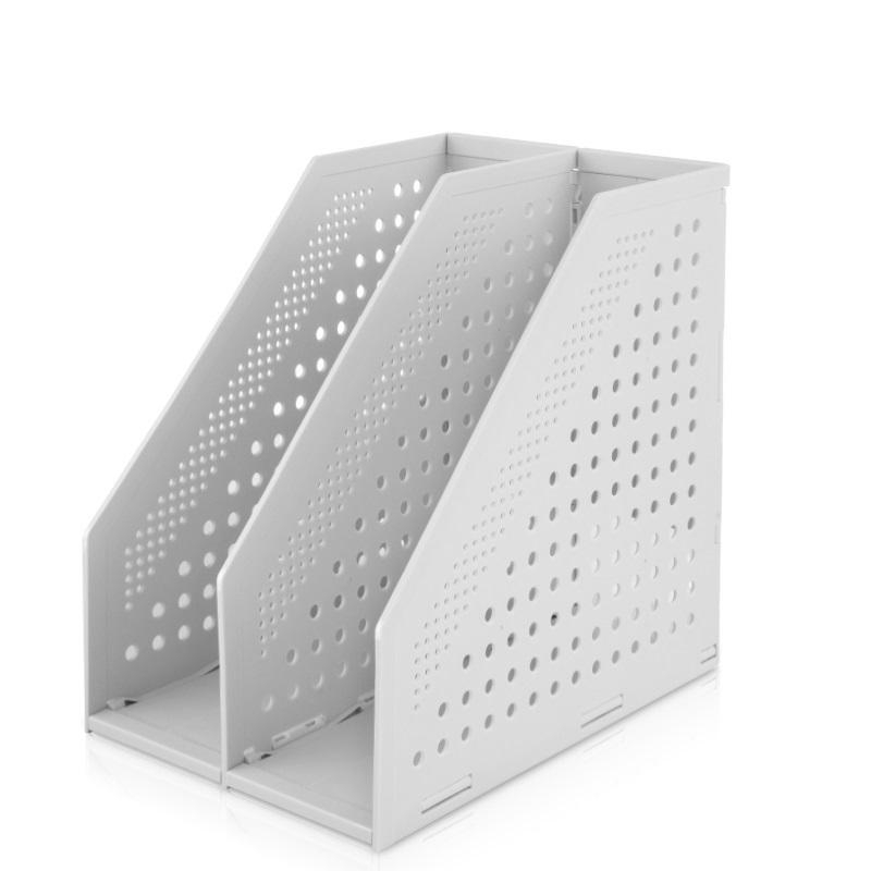 Вертикальный накопитель Deli 78999Grey складной 2 отделения серый