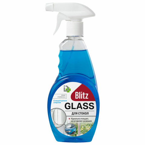 Средство для мытья стекол и зеркал с нашатырным спиртом 500мл BLITZ, рыспылитель, 9000004