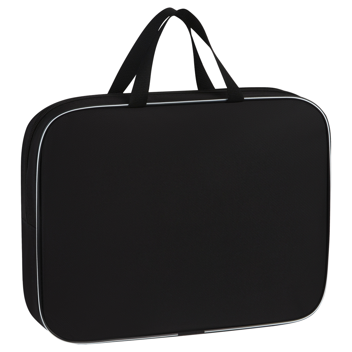 Папка с ручками Премиум А4 ArtSpace "Черная", полиэстер, на молнии, 70мм