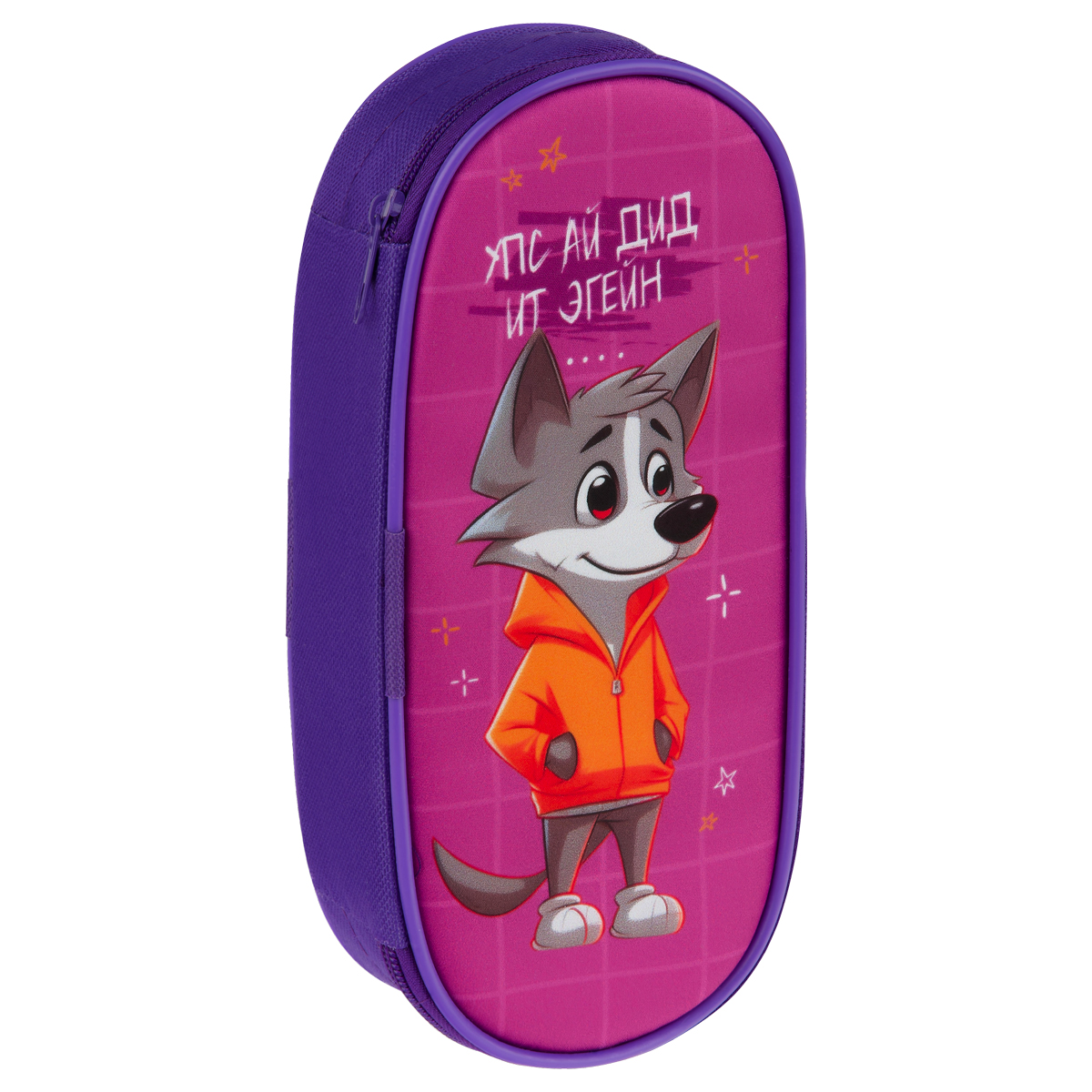 Пенал корпусный 1 отделение, 220*95*50 Мульти-Пульти "Упс", полиэстер