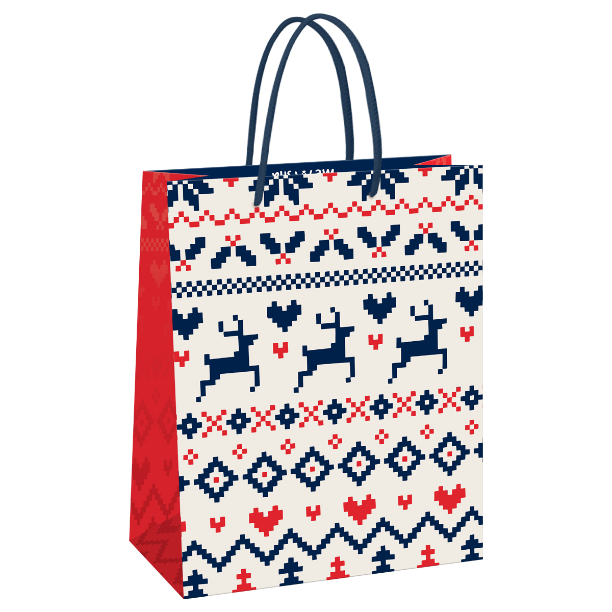 Пакет подарочный 26*32*12см MESHU "Scandi",  глянцевая ламинация