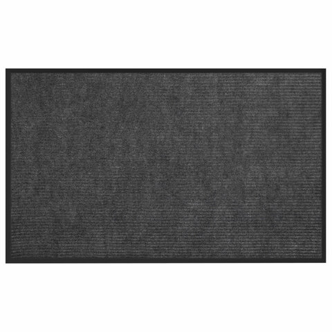 Коврик придверный 90х150 см, СЕРЫЙ, влаго-грязезащитный, 430 г/м2, ребристый, ЛЮБАША СТАНДАРТ, 701039