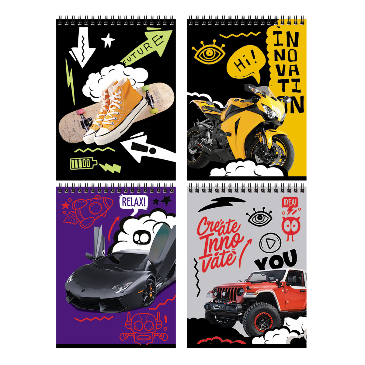 Блокнот А5 40л. на гребне BG "Будь смелее"