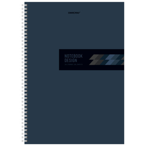 Тетрадь А4, 80 л., ОФИСМАГ, гребень, клетка, обложка картон, ОФИС, 405633