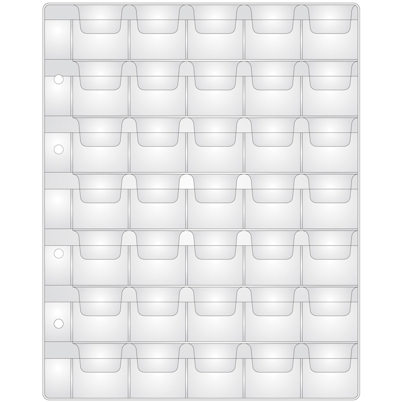 Лист для альбома OfficeSpace "Optima" на 35 монет 35*35, 120мкм