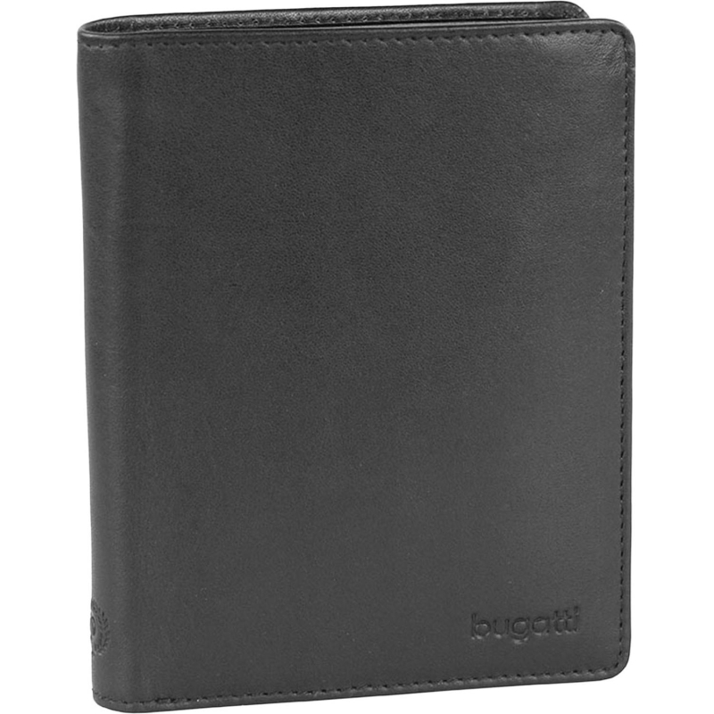 Портмоне BUGATTI Primo, черн, натур воловья кожа, 10х1,5х12,5 см, 49107801
