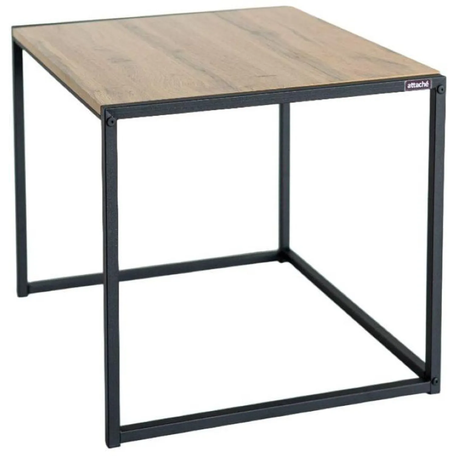 Стол журнальный TI_Онега-2 590x640x555 мет чер/ЛДСП дуб вотан