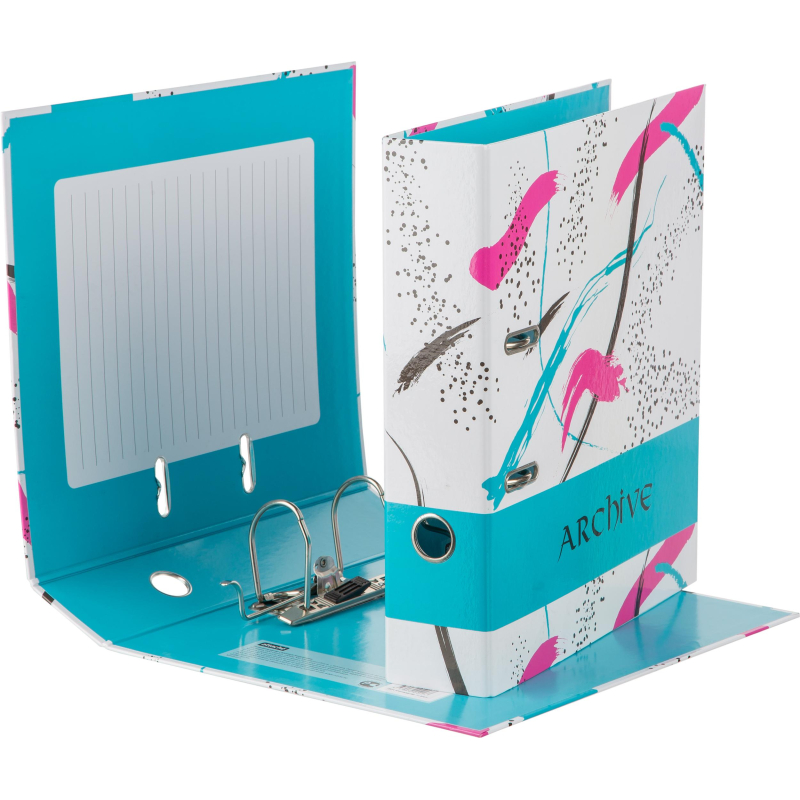 Папка-регистратор 75мм Attache  Archive голуб мат лам/ лам бум б/угол