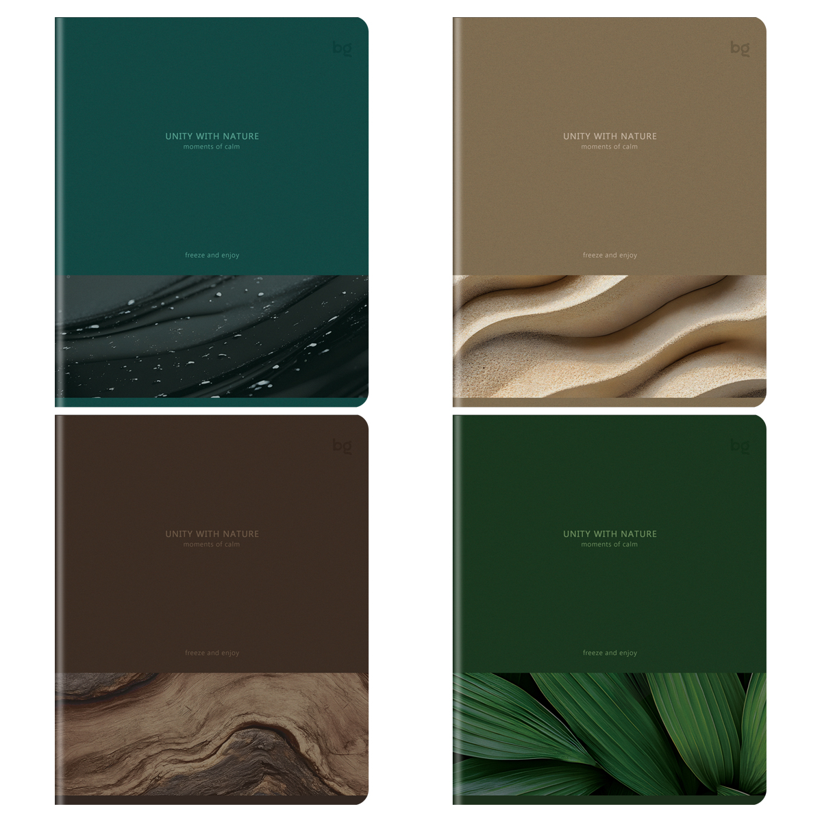 Тетрадь 96л., А5, клетка BG "Моменты спокойствия", soft-touch ламинация